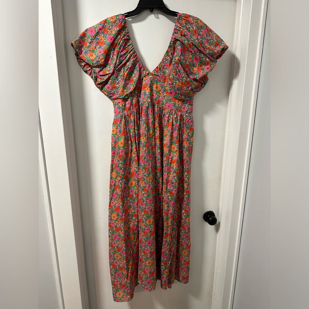 J. Crew Collection bow-back puff-sleeve dress in Liberty® Meadow Song, size 12 - Picture 9 of 9